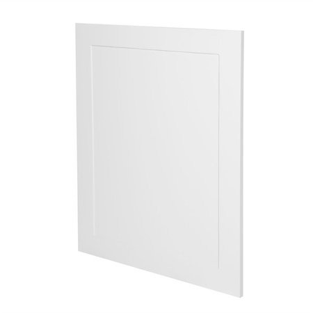 CAMBRIDGE White Shaker Slab Style Base Kitchen Cabinet End Panel (30 in W x 0.75 in D x 24 in H) SA-BUEP30-SW